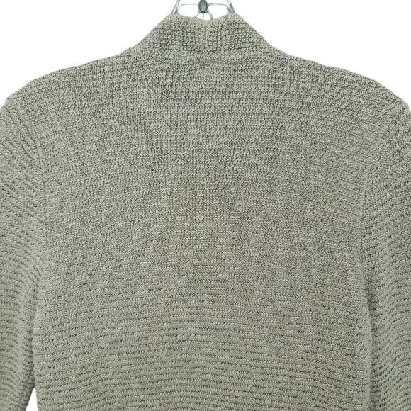 J. Jill Beige Draped Cardigan Open Front, Size M - Picture 5 of 10